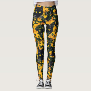 Cat Oranje Pattern Leggings
