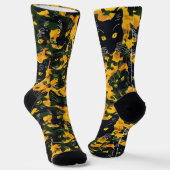 Cat Oranje Pattern Sokken (Gebogen)