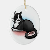 Cat Ornament - Black and White - Kat Lee (Rechts)