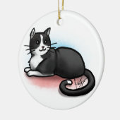 Cat Ornament - Black and White - Kat Lee (Links)