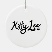 Cat Ornament - Black and White - Kat Lee (Achterkant)