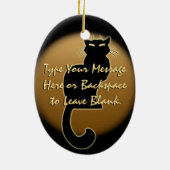 Cat Ornament Personalized Cat Decoration Gift (Achterkant)