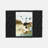 Cat Owl Funny Cursed Internet Trendy Meme Funny Me Fleece Deken (Voorkant (Horizontaal))