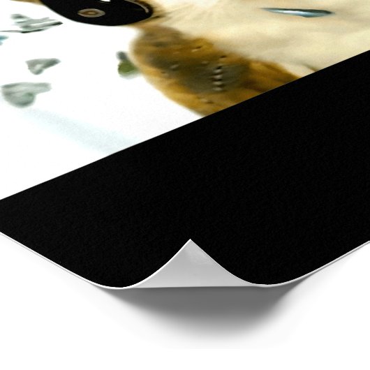 Cat Owl Funny Cursed Internet Trendy Meme Funny Me Poster (Hoek)