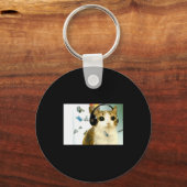 Cat Owl Funny Cursed Internet Trendy Meme Funny Me Sleutelhanger (Voorkant)