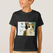 Cat Owl Funny Cursed Internet Trendy Meme Funny Me T-shirt (Voorkant)