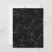 Cat & Owl Halloween bruiloft receptie Kaart (Achterkant)