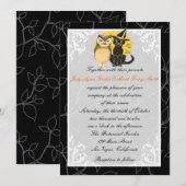 Cat & Owl Halloween Uitnodiging (Voorkant / Achterkant)