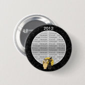 Cat & Owl Halloween Wedding Button (Voorkant /achterkant)