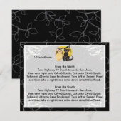Cat & Owl Halloween Wedding Direction Kaarten (Voorkant / Achterkant)