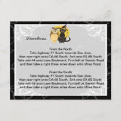 Cat & Owl Halloween Wedding Direction Kaarten (Voorkant)