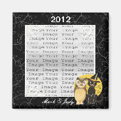 Cat & Owl Halloween Wedding Magnet (Voorkant)