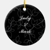 Cat & Owl Halloween Wedding Ornament (Achterkant)