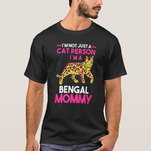 Cat Owner Bengal mammie T-shirt (Voorkant)