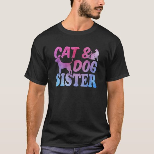 Cat Owner Cat Dog Owner Dog Cat Dog Brother T-shirt (Voorkant)