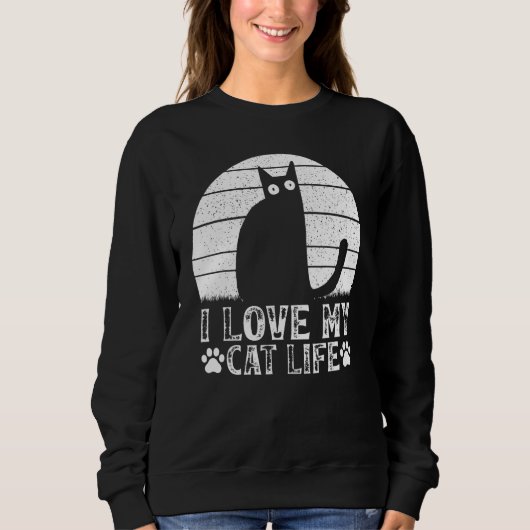 Cat Owner Cat  I Love My Cat Life  Cat Meme Trui (Voorkant)