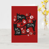 Cat Owner Gift Grappig Kat Paw Lover Grafische kun Kaart (Gele Bloem)