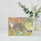 CAT PAINTED POSTCARD BRIEFKAART (Staand voorkant)