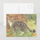 CAT PAINTED POSTCARD BRIEFKAART (Voorkant / Achterkant)