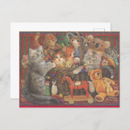 Cat Painted Postcard Briefkaart