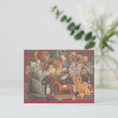 Cat Painted Postcard Briefkaart (Staand voorkant)