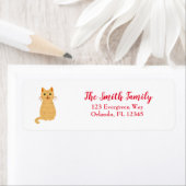 Cat Painting Tabby Cat Return Address Label (Insitu)