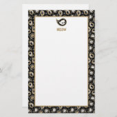 Cat Paisley Briefpapier (Voorkant / Achterkant)