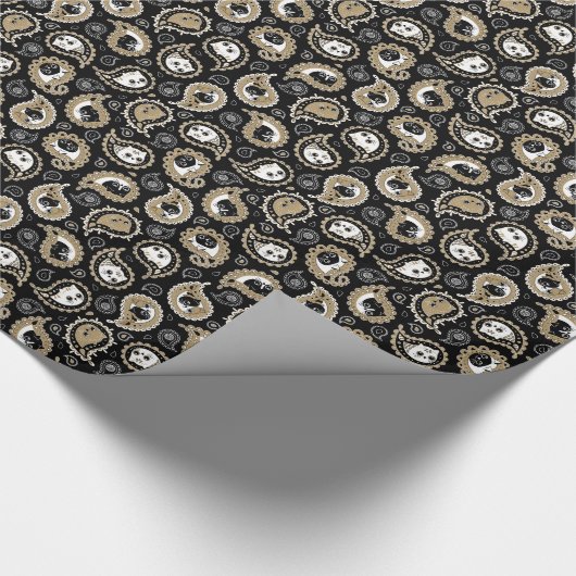 Cat Paisley Cadeaupapier (Hoek)