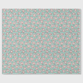 Cat Paisley - Coral and Mint Cadeaupapier (Vlak)