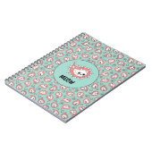 Cat Paisley - Coral and Mint Notitieboek (Linkerzijde)