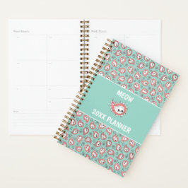 Cat Paisley - Coral and Mint Planner