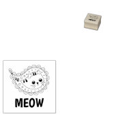 Cat Paisley Rubberstempel (Gestempeld)