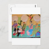 Cat pajama party briefkaart (Voorkant / Achterkant)