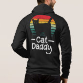 Cat Papa Mannen Hoodie (Achterkant)