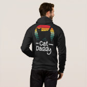 Cat Papa Mannen Hoodie (Achterkant volledig)