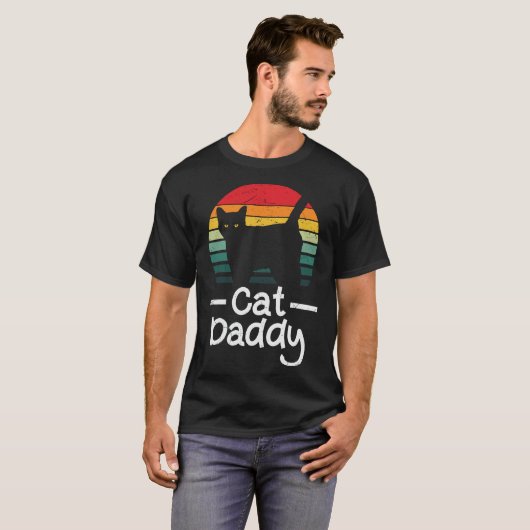 Cat Papa Mannen T-shirt (Voorkant volledig)