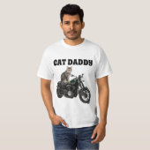 CAT PAPA PAPA BIKER MANNEN T-SHIRTS (Voorkant volledig)