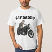 CAT PAPA PAPA BIKER MANNEN T-SHIRTS (Voorkant)