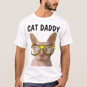 CAT PAPA PAPA SPHYNX grappige t-shirts (Voorkant)