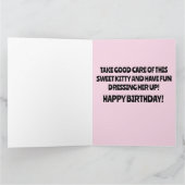 CAT PAPER DOLL  BIRTHDAY WENSKAART KAART (Binnen)