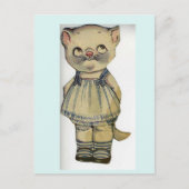 CAT PAPER DOLL  CUTE BRIEFKAART (Voorkant)