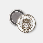 Cat Parent Club – For Humans Owned by Cats Magneet (Voorkant / Achterkant)