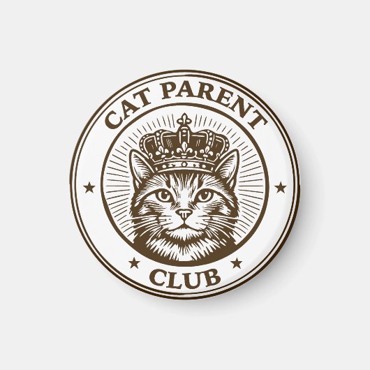 Cat Parent Club – For Humans Owned by Cats Magneet (Voorkant)