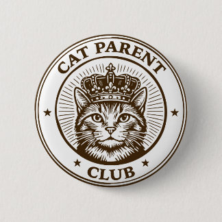 Cat Parent Club – For Humans Owned by Cats Ronde Button 5,7 Cm