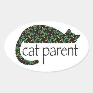 Cat Parent Ovale Sticker