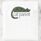 Cat Parent Ovale Sticker (Tas)