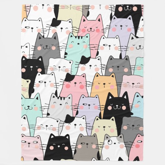 Cat Party 60x80 fleece deken (Voorkant)