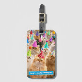 Cat Party Bagagelabel (Voorkant (verticaal))