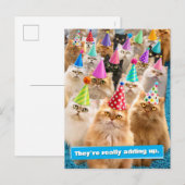 Cat Party Briefkaart (Voorkant / Achterkant)