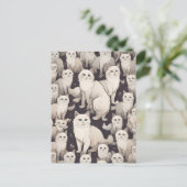 Cat Party Briefkaart (Staand voorkant)